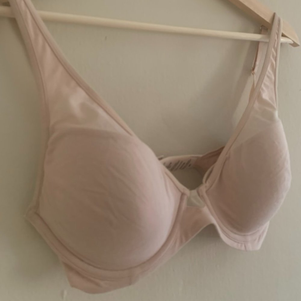Third Love Pima Cotton Plunge Bra Rose Dust 34C